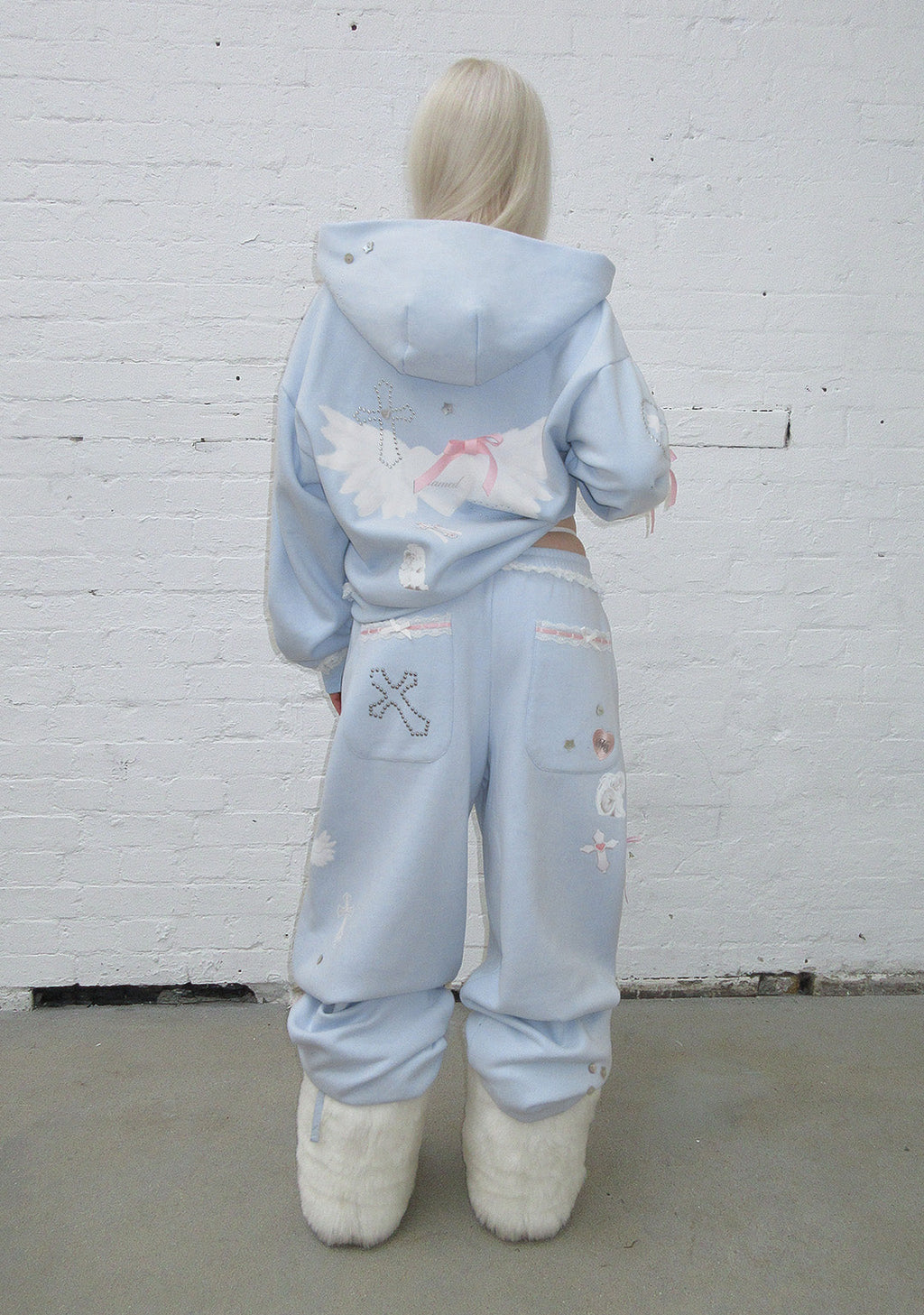 SWEAT À CAPUCHE ZIPPÉ WHISPER BLEU BÉBÉ