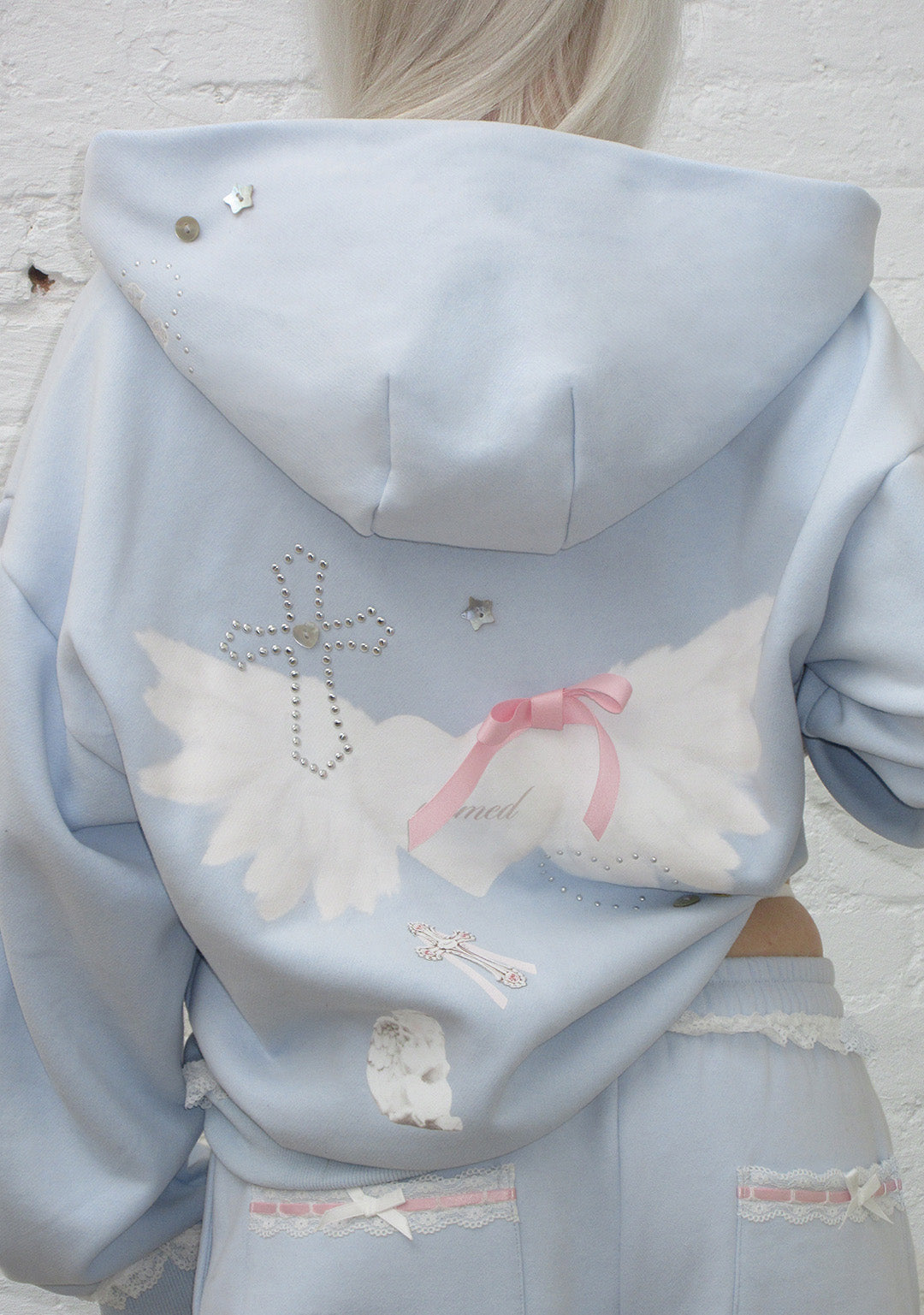 SWEAT À CAPUCHE ZIPPÉ WHISPER BLEU BÉBÉ