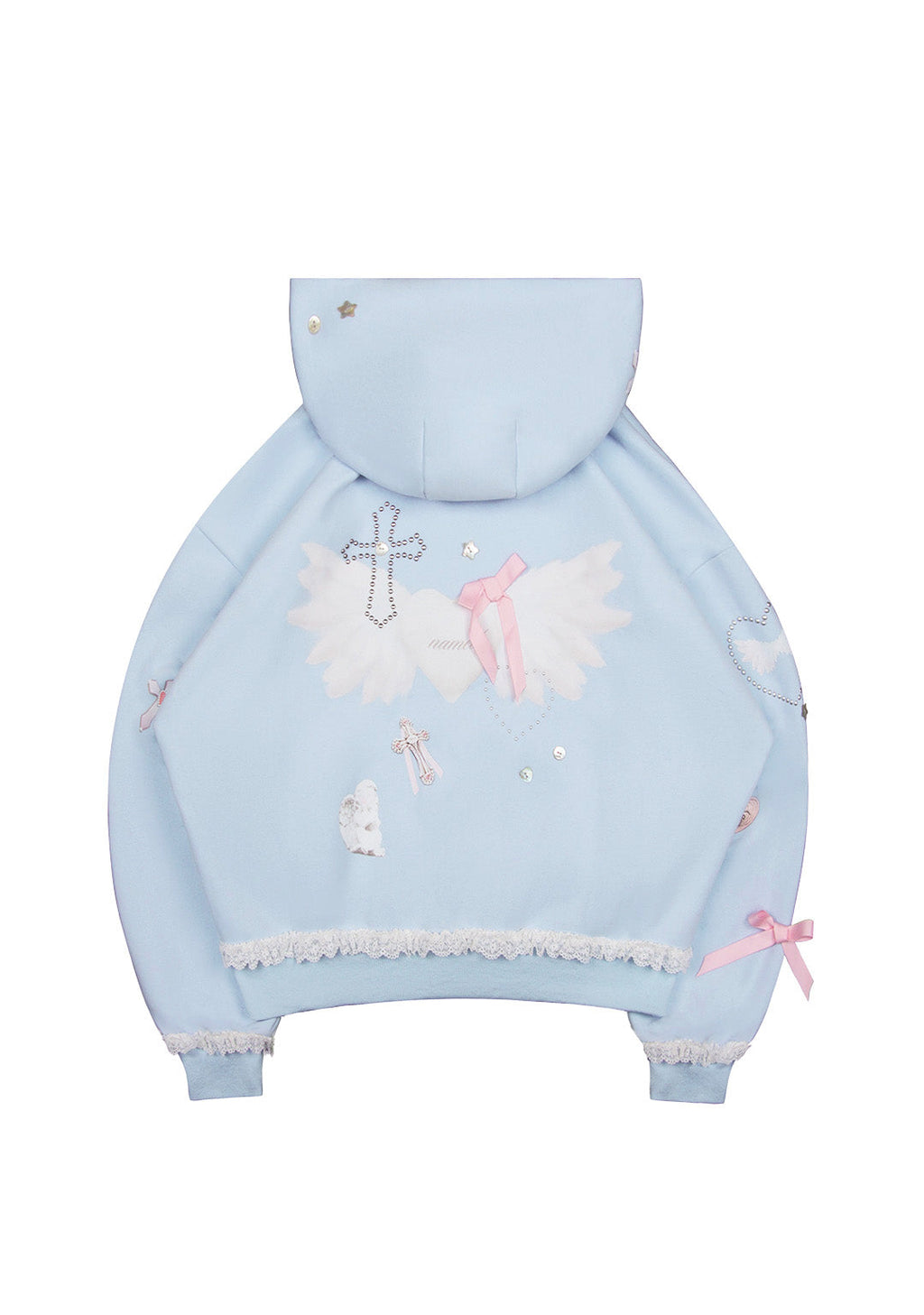 SWEAT À CAPUCHE ZIPPÉ WHISPER BLEU BÉBÉ