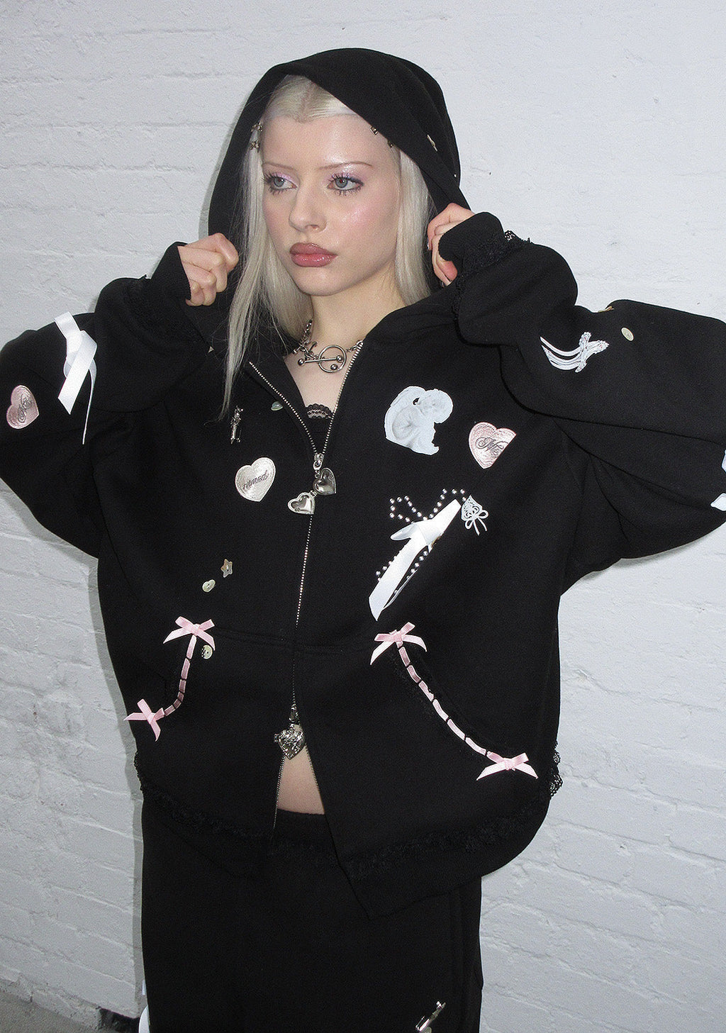 SWEAT À CAPUCHE ZIPPÉ WHISPER NOIR