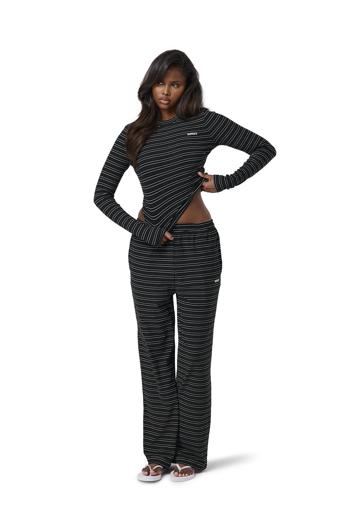 Wilbur Soft Longsleeve Top in Black