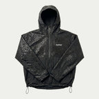 Water Reactive Cheetah Rain Jacket - Black