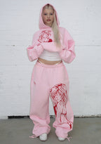 X-RATED PULLOVER HOODIE BABY PINK